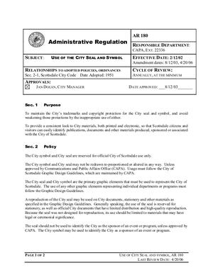 City Code Az Sign Use of the City Seal and Symbol | icma.org